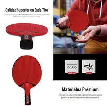 LARCA Raqueta de Ping Pong Profesional de Resina Termoestable Resistente a Cualquier Clima Mayor Control y Velocidad en Tus Juegos Tennis Paddle Tenis de Mesa Ping Pong Color Rojo Aussen X10 - como en la foto - Ver 1
