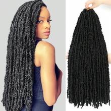 24 Inch Single Pack Crochet Braided Wig, Pre-Twisted Distressed Brown Butterfly Braids, Long Soft Faux Braids, Pre-Looped (M30) - Multicolor - View 12