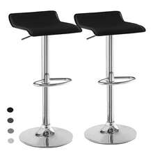 VECELO Bar Stools Set Of 4, Modern PU Leather Adjustable Bar Stools With Back, 360° Swivel Bar Height Stools For Kitchen Counter Island - No Stripes - View 11