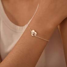 个性化宠物名字手链 - 定制刻字不锈钢迷你爪印手链，适用于猫狗，简约动物爱好者饰品，毕业礼物、母亲节礼物、可调节宠物纪念友谊手链、圣诞节礼物 - 白色 - 查看 8