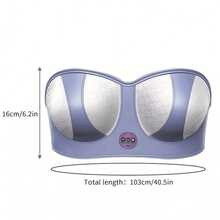 Aedwdpe Electric Bust Massager, Breast Massager Bra, Chest Enhancement Instrument USB Wireless Prevent The Chest Sagging With 3 Massage Modes, Purple Comfort Daily - 紫色 - 查看 8
