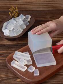 1公斤/2.2磅 白色/透明皂基，适用于手工皂、DIY皂、原料皂、乳白色沐浴DIY材料皂基、透明植物皂基