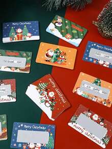 Carte poștală DIY razuibilă, carte de Crăciun cu desene animate, eveniment de Crăciun, carte de razuință scrisă de mână, recompensă pentru elevi, noroc, binecuvântare, decorațiune de festival pentru copii, carte de Crăciun cu desene animate, carte de razuință pentru interacțiunea părinte-copil, carte de felicitare scrisă de mână pentru elevi, cadou norocos pentru grădiniță, carte de loterie