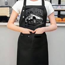 1 Piece Heavy-Duty Apron - Black With Striking White Lettering, Easy-To-Clean Polyester Apron, Suitable For Home Kitchens, Restaurants, Food Trucks, Professional Chefs - Ideal For Cooking, Baking, And Catering - Durable And Washable Apron, Suitable For Chefs And Home Cooks, Baking Accessories, Stylish Kitchen Attire, High-Quality Materials, Restaurant Staff - AZX0001 - 查看 2