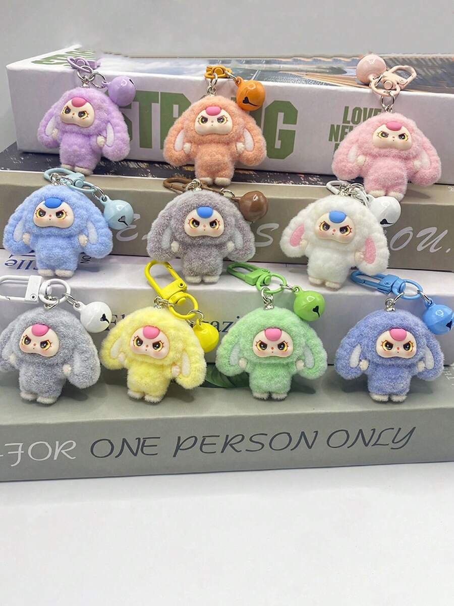 1 móc khóa hình chuông tai to hoạt hình 3D, thích hợp làm móc khóa, phụ nữ, học sinh, túi xách, ba lô, phụ kiện - Xem 1
