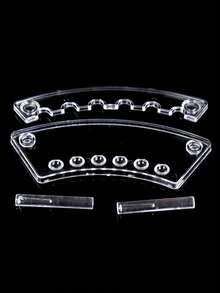 1/2/5 Pcs Plastic Pen Holder, 6 Slots Pen Display Stand, For Ballpoint Pens, Markers, Fountain Pens, Eyebrow Pencils, Makeup Brushes, Home, Office, And Store Storage Organizer, Transparent Craft Display Rack, Desktop Display, Portable Office And Home Storage Solution, Office Supplies And Accessories, Great Back To School Gift, Best Gift For Colleagues, Classmates, Teachers, Friends, And Relatives