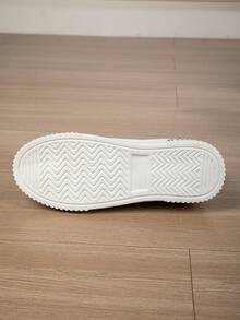 Neue modische Damen Lässig Schuhe für Herbst/Winter, weiß & braun neutrale stilvolle minimalistische Sneaker, zweifarbige Patchwork Lässig Skaterschuhe, Schnürsenkel Sneaker mit dicker Sohle, Unisex-Design - Braun - Übersicht 8