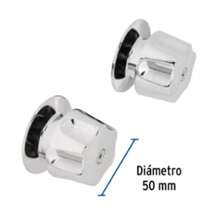 Par de manerales para regadera con chapetones.  Fabricado en metal en acabado cromado dando elegancia a tu regadera. Ideal para agua fria y caliente llave para abrir regadera - Plateado - Ver 6