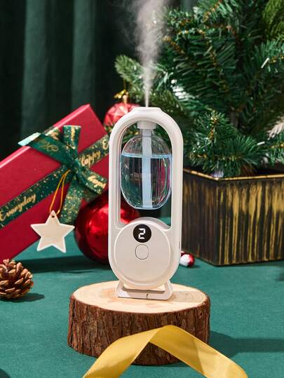 1 pezzo Set regalo diffusore di aromaterapia natalizio, design salvaspazio da parete, adatto per rimozione odori in interni, decorazione camera da letto, deodorante per auto e casa, regalo di Natale per famiglia e amici. Caratteristiche: luce ambiente colorata integrata, 5 modalità di nebulizzazione intermittente, ricarica USB, confezione regalo di Natale.