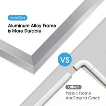 MaxGear Small White Board Dry Erase Board For Wall, Golden Aluminum Alloy Frame 16"X12" Hanging Whiteboard, Portable Double-Sided Magnetic Whiteboard For Students, Planning, Drawing, Memo - ColorD - 查看 6