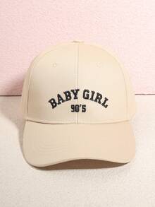 1 pieza Gorra de béisbol casual y suave ajustable para niña, beige - Beis - Ver 16