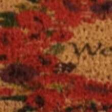 40x60 厘米天然椰棕门垫，采用耐用的 100% PVC 背衬 - 防滑、防尘刷表面 - 18-22 毫米厚耐用垫子，适合室内和室外使用，土耳其制造 - 紅色 - 查看 2