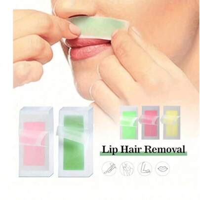 Tiras de cera facial, depilación facial, kit de depilación rápida e indolora, para todo tipo de piel, 10 piezas