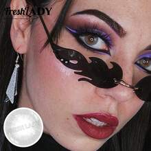 FRESH LADY Freshlady Student Eye Makeup Look Pupilentes Hidrocor Colored Contact Lenses 1 Year Disposable Halloween Costume Cosplay - Dark Grey - View 4