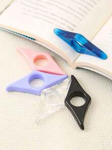 1pc Thumb Book Clip, Reading Tool, Thumb Book Clip/Bookmark, Coffee Companion, Thumb Press Bookmark, Thumb Press Book Clip, Reading Assistant, Reading Tool, Student Book Accessory, Extender, Convenient Bookmark, Reading Tool, Student Book Accessory, Book Opener, Convenient Bookmark - 彩色 - 查看 8