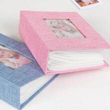 1pc 4x6 Photo Album, 100 Capacity, Linen Fabric Cover, Slip-In Pocket Style, Suitable For Wedding, Family, Vacation, Anniversary, Birthday Gifts, Anniversary Celebration, Perfect Gift - Multicolor - View 12