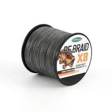 Línea de pesca trenzada de color para una mayor resistencia, multifilamento PE, línea de pesca trenzada de 8 hebras de 6 LB a 60 LB para agua salada y agua dulce