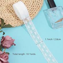 White Lace Ribbon Crafts, Vintage Cute Fabric Lace Trim Sewing, Wrapping, Wedding Bridal Decoration, Floral Bouquet,(10 Yards, Style 1) - Style 2 - 查看 5