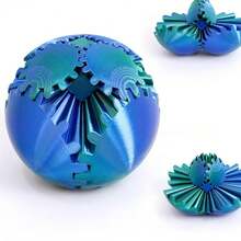 1个装 ADHD 齿轮球 3D 打印旋转球指尖玩具 - 齿轮球指尖球可缓解压力和焦虑 - 非常适合感官需求和手指锻炼 - 独特的家居和办公装饰，派对和创意礼物 - 彩色 - 查看 1