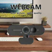 HD USB Webcam With Privacy Lens Cover And Mounting Clip