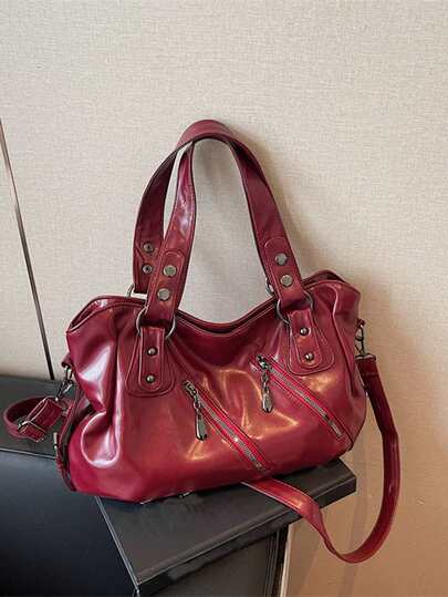 Retro Minimalist Large Capacity Fashion Student/Work Commute Tote Bag