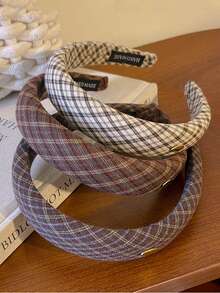 3pcs Vintage Elegant College Style Patterned Metal Headband Hair Accessories, Versatile For Daily Use, Home, School, Beach, Work, Party, Holiday, Birthday, Back To School, New Year, Valentine's Day, Mother's Day, Wedding, Music Festival, Graduation, Spring/Summer/Autumn/Winter, Hair Band, Hair Hoop ,Hairband For Women - 彩色 - 查看 6