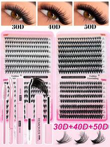 240PCS Fluffy Lash Clusters 60D, Individual Eyelash Thick Cluster Eyelash Extensions D Curl Lashes Clusters, DIY Lash Extension Kit Set, Lashes Clusters 200Pcs/300Pcs/240Pcs/168Pcs Individual Lashes 8-16MM Wispy Cluster Lashes Lash Clusters Kit, Lashes, Eyelashes, Fake Lashes.  ! !Random Style.