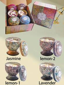 1pc/4pcs Dried Flower Scented Candle In Goblet Jar, Aromatherapy Candles,Natural Floral Scented Candle,Forest Scented Candle,In Tall Glass Jars, Feature Exquisite Patterns And Are Perfect For Decoration And Ornaments. They're Ideal For Aromatherapy And Various Holiday Decorations, Making Them The Perfect Gift For Friends And Family, Christmas Decorations