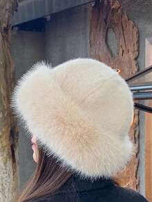 女士时尚可爱冬季毛绒保暖卡通蝴蝶结加厚帽，适合日常外出、节日、生日、情人节礼物 - 彩色 - 查看 11