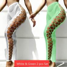 女士渔网连体袜性感异国情调内衣开裆紧身衣连体娃娃睡衣性感紧身裤渔网开口打底裤条纹连裤袜内衣裤，适合派对、俱乐部服装、运动、舞蹈服装、俱乐部街头时尚、夜间外出、约会、表演、新婚之夜 - 性感长袜和紧身裤内衣