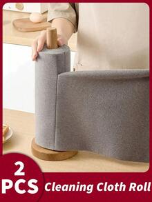 Reusable Paper Towels Washable, Microfiber Cleaning Cloth Roll, KitchLife Microfiber Cleaning Cloth Roll - Tear-Away Reusable Microfiber Paper Towels, Lint-Free, Washable, 20 Sheets For Kitchen, Car, Dishes, And Sensitive Surfaces. Cleaning Tool,Christmas Gifts, School Folders - 灰色 - 查看 14