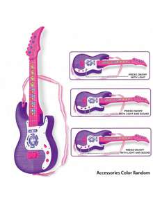 Children's Interactive Sensing Music Guitar Toy, With Lights And Music | Simulated Playing Fun | Christmas And New Year Children's Gift