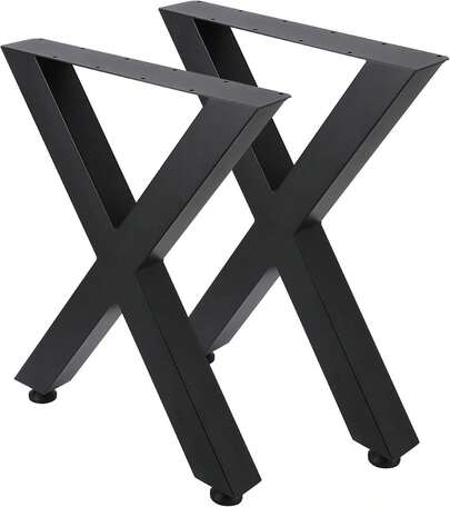 Pieds de table carrés - Pieds de table basse de remplacement de 28 pouces, robustes et durables, parfaits pour les tables à manger, lot de 2