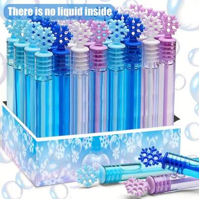 40 piezas Varitas de burbujas con copos de nieve navideños, sin necesidad de agua, adecuadas para recuerdos de fiestas de cumpleaños, eventos escolares, recompensas en el aula, regalos para exteriores, regalos navideños, disponibles en 10/20/40 piezas