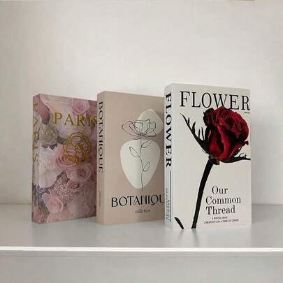 3pcs Faux Books Decor, Luxury Decorative Books, Living Room Decor, Home Decor, Coffee Table Books, Modern Stylish Decorative Books, Stackable Display Books, Hotel Decor, Gifts - Minimalist Fake Book Decor, Nordic Home Decor Books, Coffee Shop Decor, Showroom Tabletop Faux Books, Faux Books For Showroom Photography Props