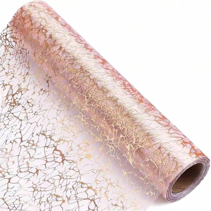 1pc 11x108 Inch Rose Gold Foil Table Runner, Birthday Wedding Banquet Party Table Decor, Tablecloth Table Runner, Placemat Plate Decoration, Gift Wrapping, Baby Shower, Table Centerpiece