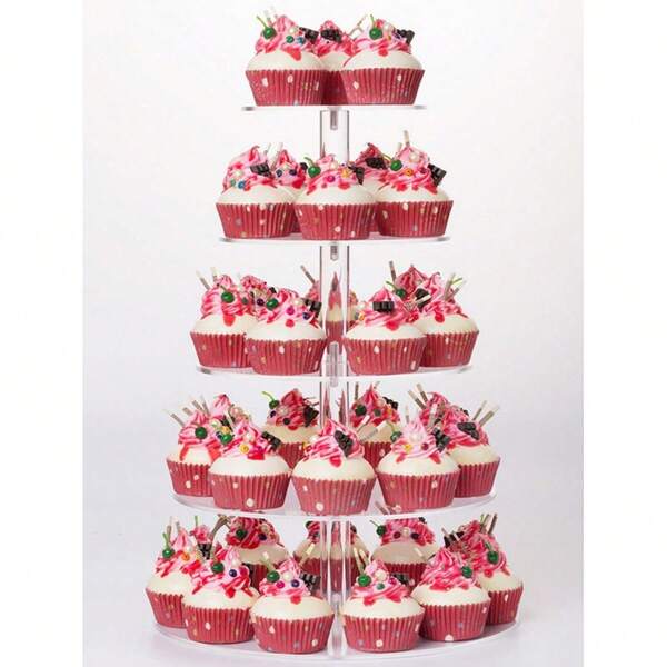 Suporte redondo de acrílico para bolos, suporte para sobremesas com várias camadas para festas de aniversário de casamento, decoração de bolos, suporte para cupcakes, decoração de bolos, suporte para bolos, decoração de casamento, suprimentos para festas de casamento, decorações de casamento, acessórios para casamento, suporte para bolos de casamento, volta às aulas