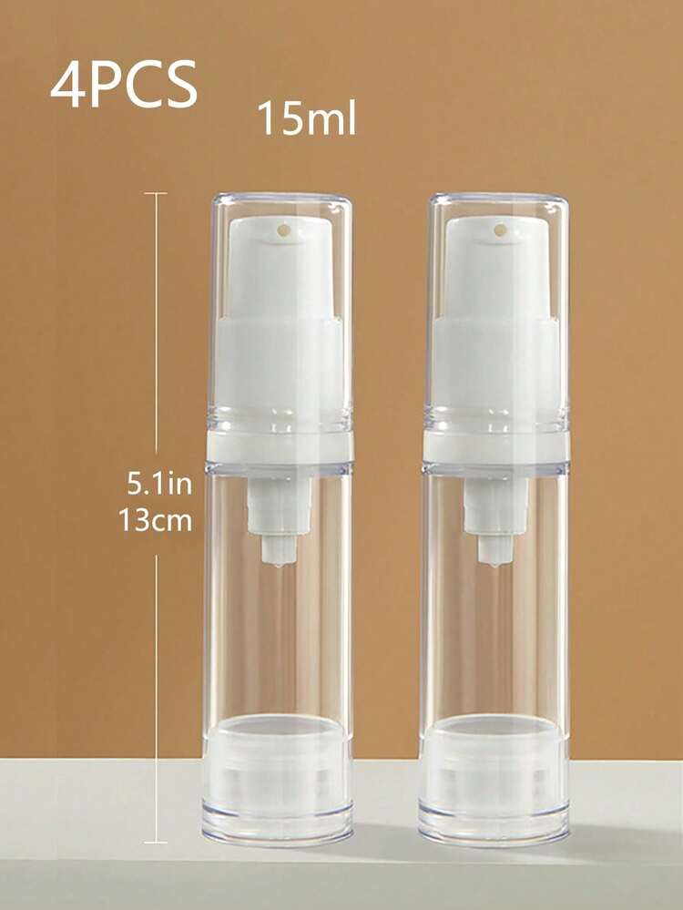 Pump Spray Bottle, Transparent Travel Cosmetic Pump Bottle, Cream Jar, Foundation Bottle, Leak-Proof Travel Lotion Spray Bottle, Travel Refillable Bottle, Multi-Function Essence Vacuum Cosmetic Bottle, Vacuum Pump Bottle, Travel Essentials - Multicolor - View 6