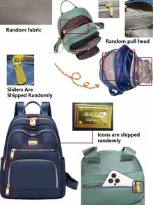 女士防盗迷你纯色尼龙背包，多功能时尚日常包，多口袋轻便旅行包，大容量简约背包，方便实用，适合学生、护士、教师、商务人士、旅行、通勤、购物、办公、约会、徒步旅行、培训、工作等各种场合，也是理想的生日和节日礼物。 - 彩色 - 查看 12