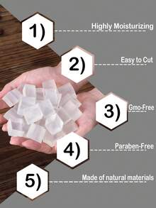 1公斤/2.2磅 白色/透明皂基，适用于手工皂、DIY皂、原料皂、乳白色沐浴DIY材料皂基、透明植物皂基