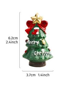 1 طقم ديكور عيد الميلاد - شجرة عيد الميلاد، بابا نويل، رجل الثلج، رنة، مصنوع من المواد الراتنجية، بطراز كرتوني، مناسب لمكتب، خزانة العرض، مطعم، مدفأة، طاولة الطعام وغيرها من مشاهد ديكور المنزل، ديكورات غرفة عيد الميلاد، ديكور الشتاء