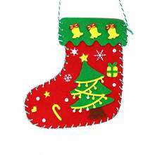 2 Stücke Weihnachtsdekoration - Weihnachtsmann Mini Socken, Weihnachtsbaum Hängedekoration, Weihnachtsstrumpf Geschenktüten, Weihnachtstüten, Frohes Neues Jahr 2025 - Verschiedenfarbig - Übersicht 9