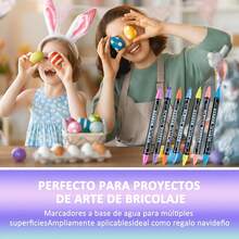 Acrílicos Marcadores - Set de 120 Colores, Resistente al Agua, Rotuladores de Arte para Pintar en Piedra, Vidrio, Madera yás - 120 Colores - Ver 6