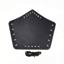 1pc Leather Wrist Cuff, Unisex Decorative Wristband, Rivet Decor Retro Punk Knight Wrist Accessory For Stage Costume, Holiday Outfit, COS Arm Sleeve Halloween Costumes Black Arm Sleeve Gifts For Men