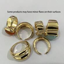 5pcs/Set Retro European Style Luxury Rhinestone Inlaid Rings, Asymmetrical Thick Metal Gold Color Ring Set, Women's Decoration Jewelry Suit For Daily Party And Banquet - Yellow Gold - View 11
