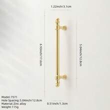 Gold Full Set Furniture Handles, Suitable For Any Furniture Including Drawers, Cabinets, Doors, Made Of Zinc Alloy, French Luxury Style Cabinet Pulls - Gold - View 12
