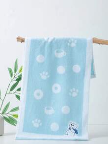 1条中号浴巾，100%纯棉，蓝色，简约提花织造小熊图案，长方形尺寸70*140厘米，适合成人，可用于游泳、沐浴、裹身；也可作34*74厘米长方形手巾或34*34厘米正方形手帕使用，速干、吸水、柔软，适用于浴室、厨房、旅行、节日礼物、健身房、海滩、酒店、沙龙等场所。 - 藍色 - 查看 8