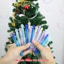 40pcs Christmas Snowflake Bubble Wands, No Water Needed, Suitable For Birthday Party Favors, School Events, Classroom Rewards, Outdoor Gifts, Christmas Gifts, Available In 10/20/40pcs - Multicolor - View 6