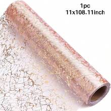 1pc 11x108 Inch Rose Gold Foil Table Runner, Birthday Wedding Banquet Party Table Decor, Tablecloth Table Runner, Placemat Plate Decoration, Gift Wrapping, Baby Shower, Table Centerpiece - Rose Gold - View 15