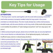 0. 53 Gallon Manual Handheld Sprayer In Green, High - Quality PP Plastic, 2 Adjustable Nozzles For Garden & Cleaning - Mint Green - View 6